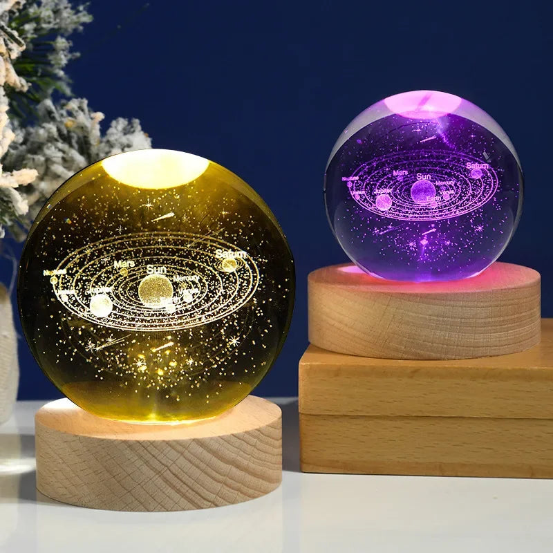 Cosmic Crescent: LED Projection Lamp 2.0